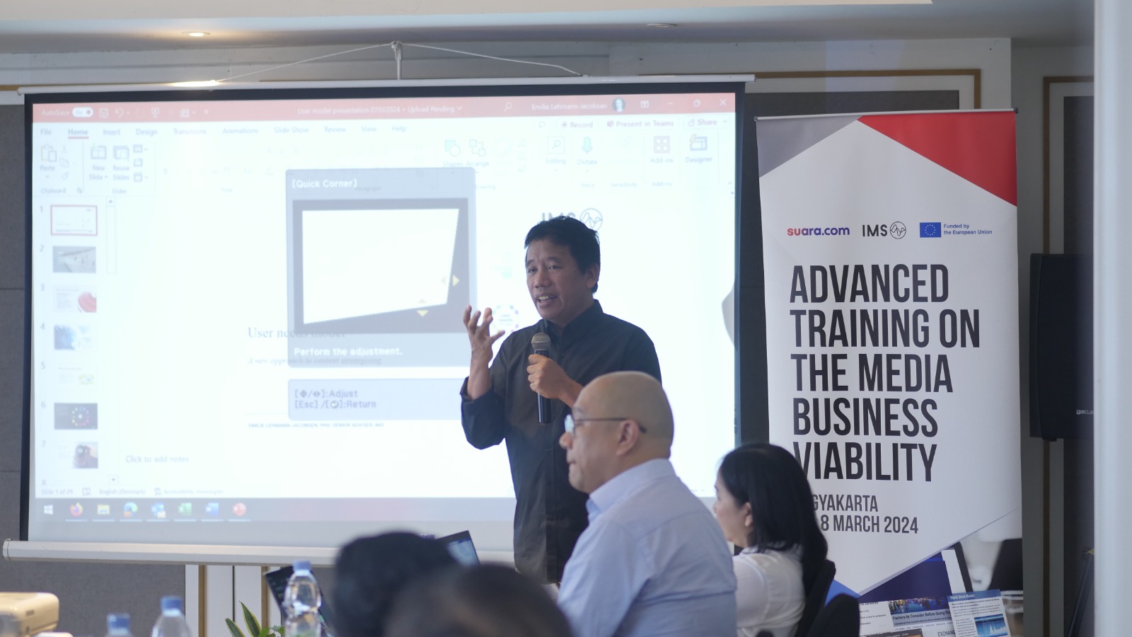 Pemimpin Redaksi Suara.com Suwarjono juga menggarisbawahi pentingnya program Advance Training for The Media Business Viability bagi media-media di Indonesia.